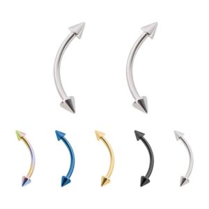 Titanium Classic Internal Eyebrow Piercing 02