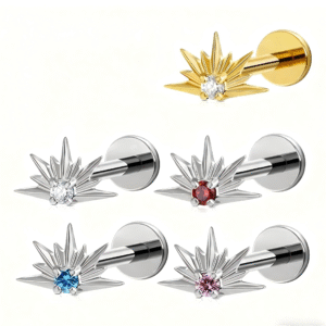 Titanium Arctic Starfish Labret piecing