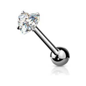 Titanium Internally Threaded Cartilage Barbells with CZ Blaze Set FMT0003W