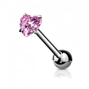 Titanium Internally Threaded Cartilage Barbells with CZ Blaze Set FMT0003